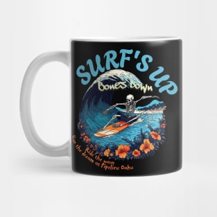 Pipeline Hawaii skull surf 8201 Mug